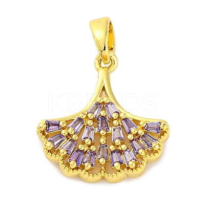 Frech Style Brass Micro Pave Cubic Zirconia Pendants KK-A232-05B-G-1