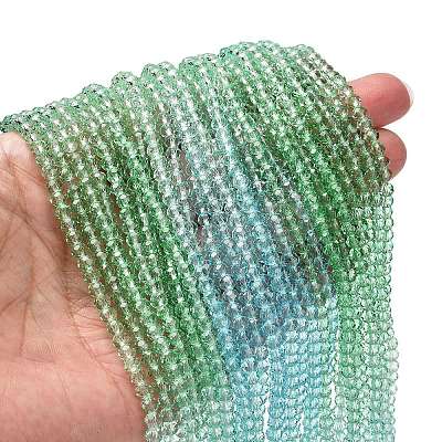 Transparent Painted Glass Beads Strands X1-DGLA-A034-T4mm-A16-1