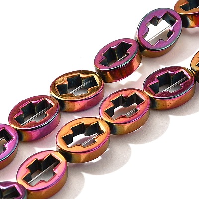 Electroplated Synthetic Non-magnetic Hematite Beads Strands G-L613-Z01-01I-1