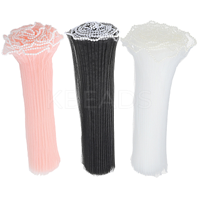 3 Bags 3 Colors Organza Flower Wrapping Bouquet Paper DIY-CY0001-79-1