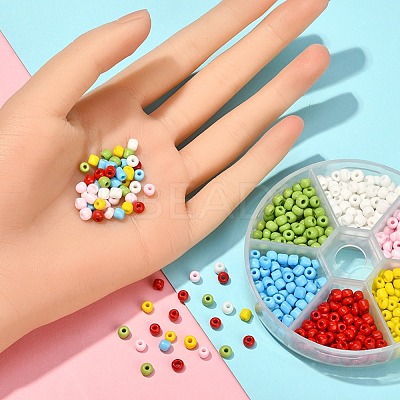 540Pcs 6 Colors 6/0 Glass Seed Beads SEED-YW0001-88-1