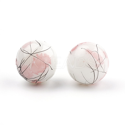 Drawbench & Baking Paint Glass Beads Strands GLAA-S176-6mm-05-1