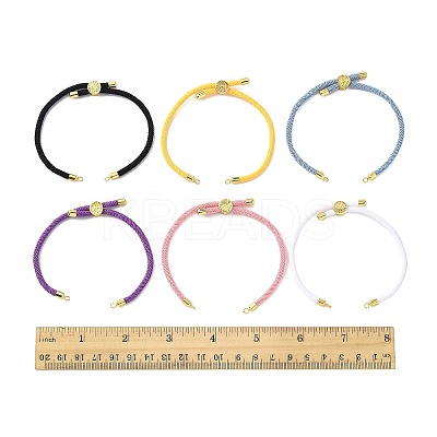 6Pcs 6 Colors Nylon Cords Bracelet Makings Fit for Connector Charms AJEW-FS0001-39-1