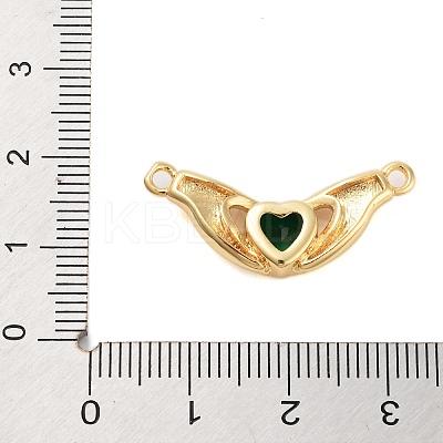 Rack Plating Brass Micro Pave Cubic Zirconia Pendants KK-B097-05G-1