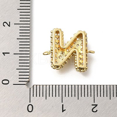 Brass Micro Pave Cubic Zirconia Letter Links KK-I717-04N-1