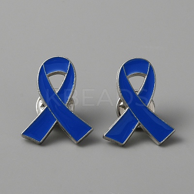 Awareness Ribbon Enamel Pin LS-JEWB-WH0029-29A-1