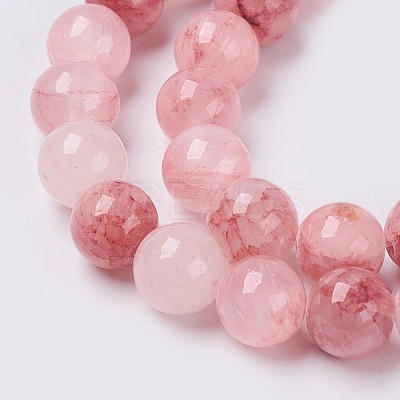 Natural Colorful Green Jade Beads Strands X-G-G757-02-6mm-1