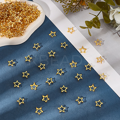 200Pcs Iron Studs Rivets IFIN-CY0001-01G-1