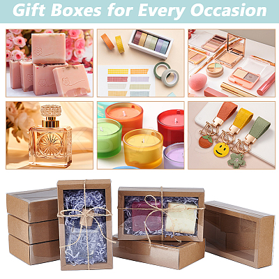 Kraft Paper Cardboard Gift Drawer Boxes CON-WH0085-129C-1