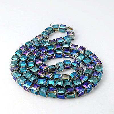 Electorplated Glass Beads EGLA-E006-3J-1