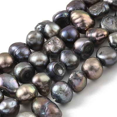 Dyed Natural Cultured Freshwater Pearl Beads Strands PEAR-A006-08E-1
