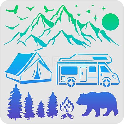 Plastic Reusable Drawing Painting Stencils Templates DIY-WH0172-533-1