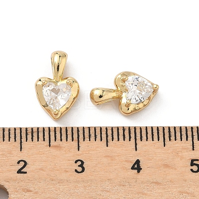 Brass Micro Pave Cubic Zirconia Charms LS-KK-L260-11A-G-1