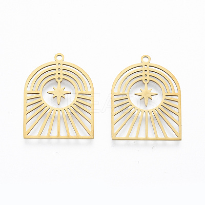 201 Stainless Steel Pendants STAS-N090-LA915-2-1
