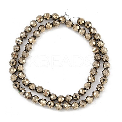 Electroplated Synthetic Non-magnetic Hematite Beads Strands G-H072-B01-01-1