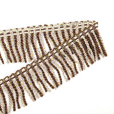 Two Tone Polyester Twisted Rope Tassel Fringe Trimming DIY-WH0304-703A-1