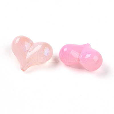 Opaque UV Plating Acrylic Beads OACR-I015-43-1