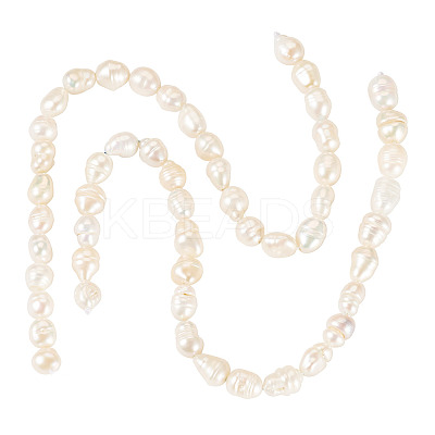 1 Strands Natural Baroque Pearl Keshi Pearl Beads Strands PEAR-TA0001-13-1