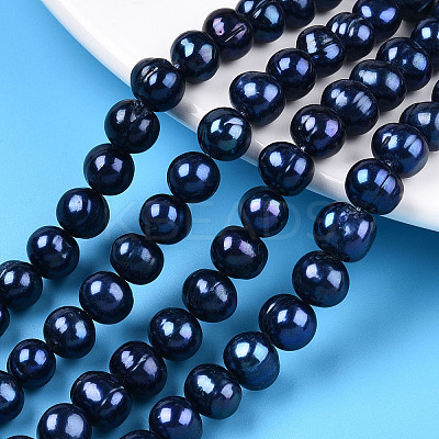 Natural Cultured Freshwater Pearl Beads Strands PEAR-N013-07E-1