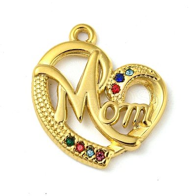 Ion Plating(IP) Real 18K Gold Plated 304 Stainless Steel Rhinestone Pendants STAS-P341-09G-01-1