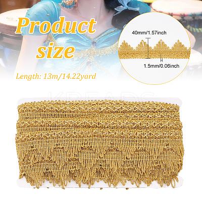 Sparkle Polyester Lace Ribbon OCOR-WH0080-33B-1