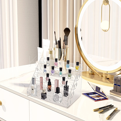 5-Tier 45-Hole Acrylic Lipstick Display Stands ODIS-WH0030-34-1