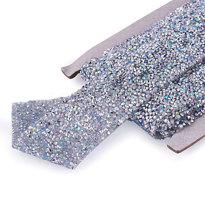 Glitter Resin Hotfix Rhinestone(Hot Melt Adhesive On The Back) OCOR-TA0002-02-40mm-1