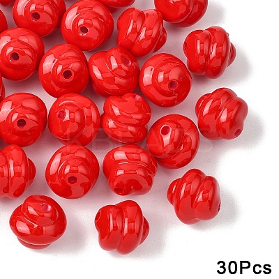 30Pcs Opaque Acrylic Beads OACR-YW0003-87D-1