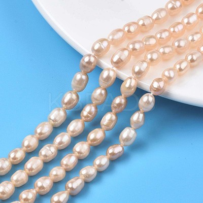 Natural Cultured Freshwater Pearl Beads Strands PEAR-N012-06F-1