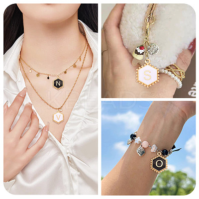 52Pcs 2 Colors Alloy Enamel Pendants ENAM-TA0002-97B-1