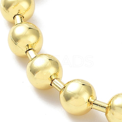 Long-Lasting Plated Brass Round Bead Slider Beacelets for Women Men LS-BJEW-E089-01G-03-1
