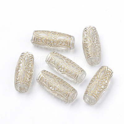 Plating Transparent Acrylic Beads X-PACR-Q115-49-1