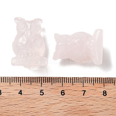 Natural Rose Quartz Carved Figurines DJEW-L023-G07-1