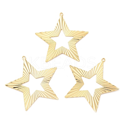 Rack Plating Brass Filigree Pendants KK-M250-19G-1