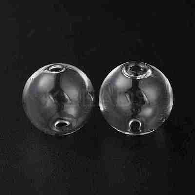 Handmade Two Holes Blown Glass Globe Beads FIND-WH0104-03B-1