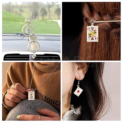 28Pcs 7 Styles Rack Plating Alloy Enamel Pendants ENAM-YW0005-62-1