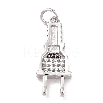 Eco-Friendly Brass Micro Pave Cubic Zirconia Pendants KK-K268-16P-1