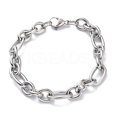 Tarnish Resistant 304 Stainless Steel Figaro Chain Bracelets LS-BJEW-E271-05P-1