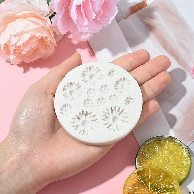 Sunflower Food Grade Silicone Molds DIY-YWC0006-05-1