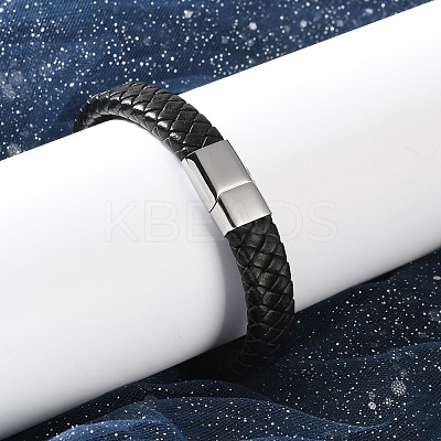 Braided Leather Cord Bracelets LS-BJEW-I200-08-1