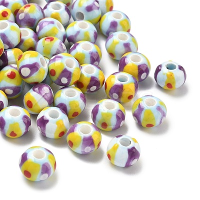 Handmade Porcelain European Beads PORC-C009-01B-1