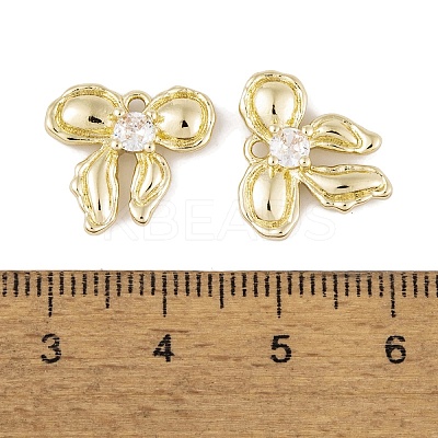 Brass Micro Pave Clear Cubic Zirconia Pendants LS-KK-L212-05G-1