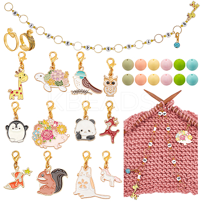 Animal DIY Knitting Tool Sets HJEW-NB00081-1
