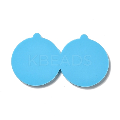 DIY Flat Round with Star Pendant Silicone Molds DIY-I099-14-1