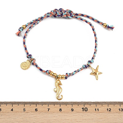 304 Stainless Steel Charms Bracelets BJEW-C114-13G-1