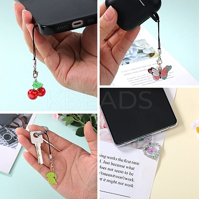 10Pcs Alloy Enamel Mobile Straps HJEW-SW00132-04-1