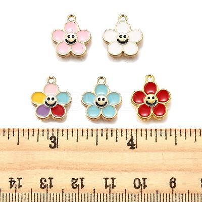 10Pcs 5 Styles Alloy Enamel Pendants ENAM-FP0002-45-1
