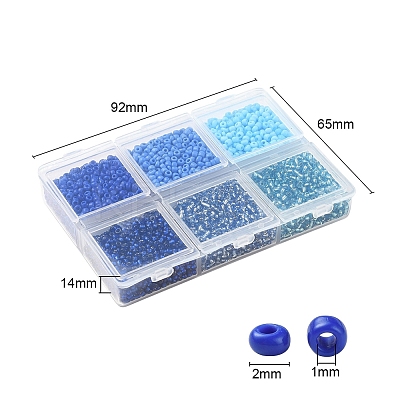 4500Pcs 6 Style 12/0 Glass Seed Beads SEED-YW0001-27C-1