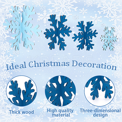 Christmas Wood Display Decorations AJEW-WH0258-740-1