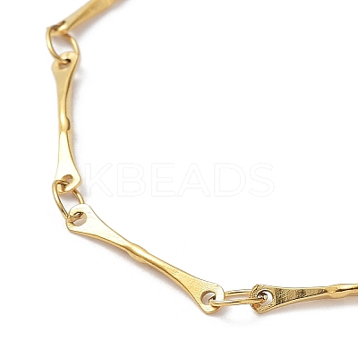 Ion Plating(IP) 304 Stainless Steel Bar Link Chain Bracelets BJEW-K226-07G-1